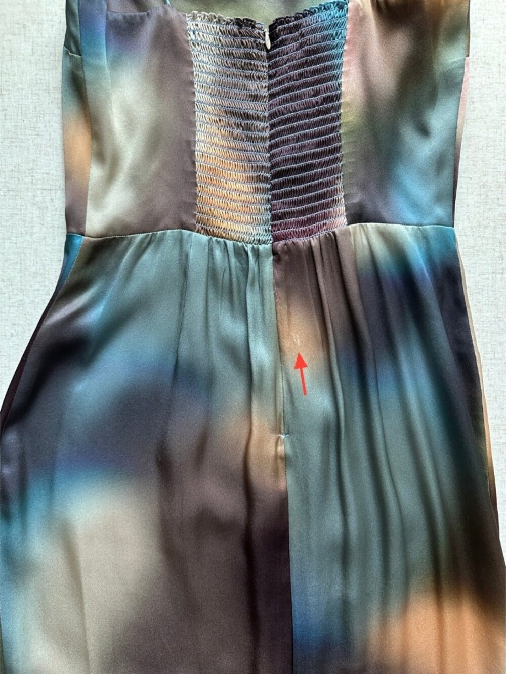 Reformation Frankie Silk Maxi Dress Blur Aura Abstract Print 6 - Picture 14 of 16